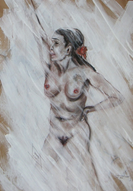 Flamenco 
50 x 70 cm, Acryl