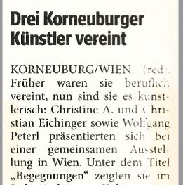 Drei Korneuburger Künstler vereint