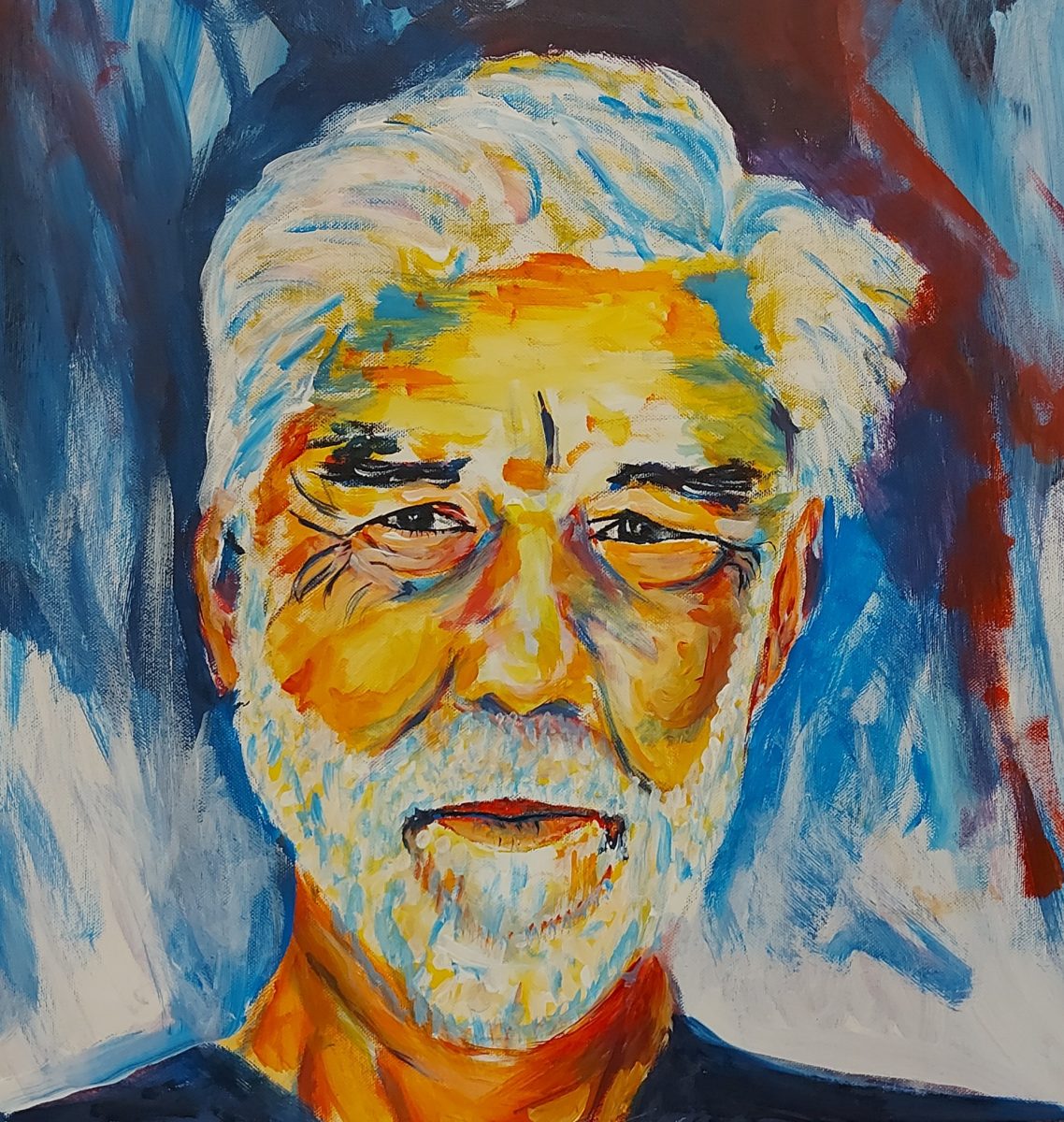 Selbstportrait, Acryl, 30x30cm