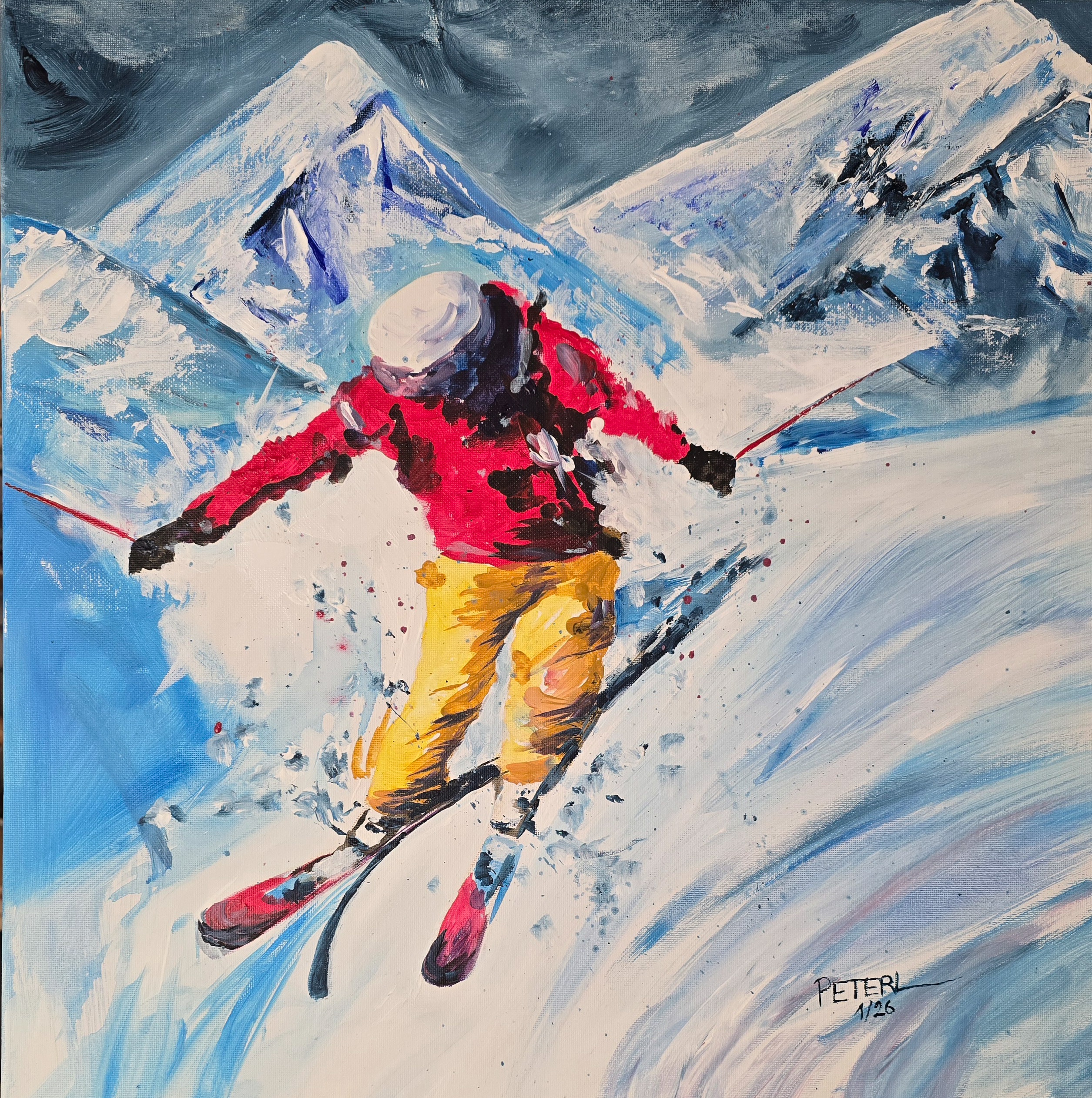 „SCHIFAHRER“  Acryl, 50×50 cm