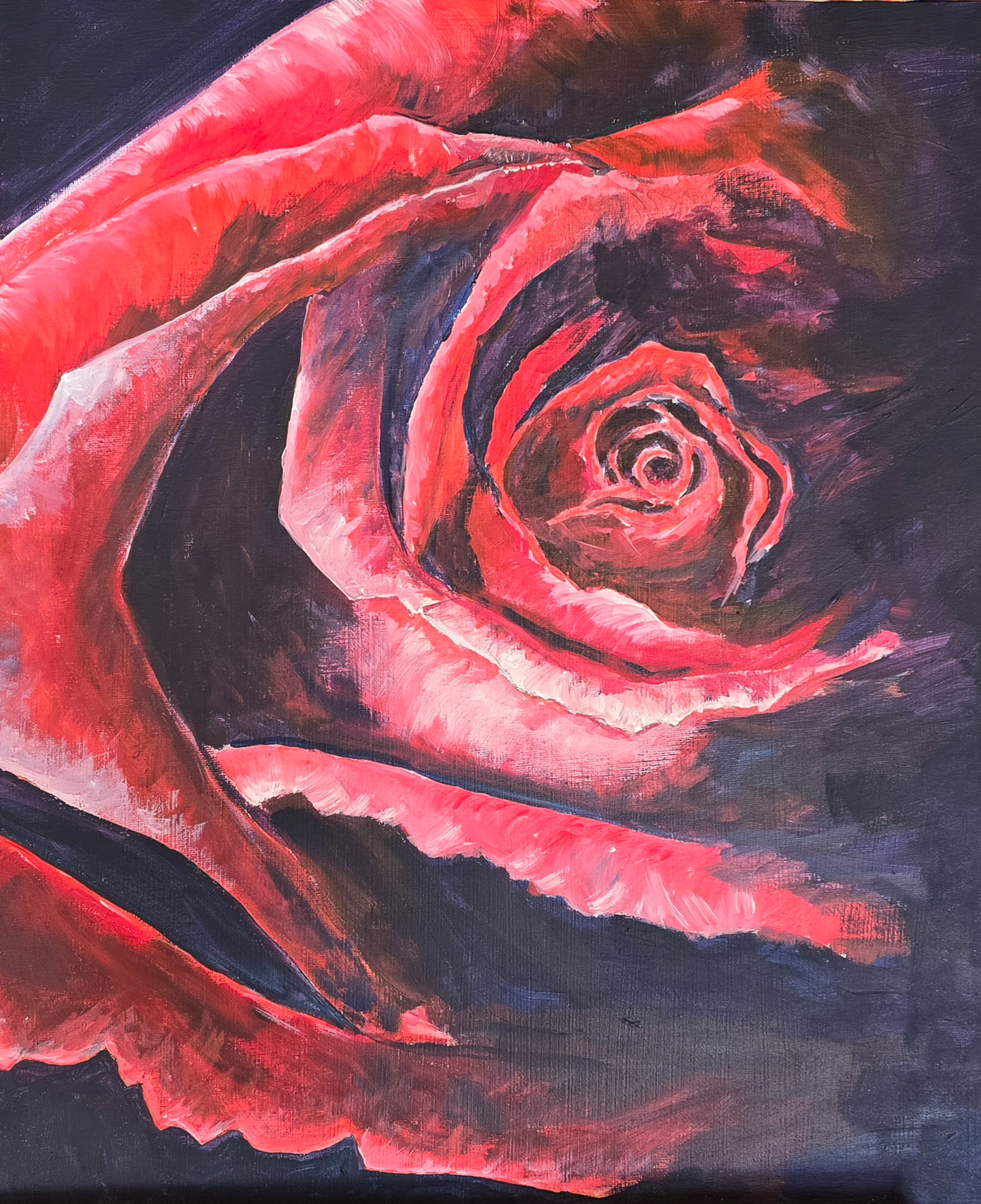 Acryl , „Rose“ , 50×60 cm